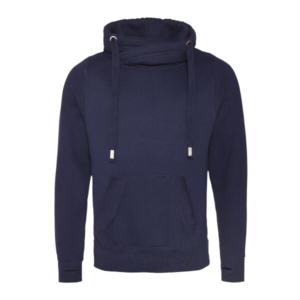 Men's Heavyweight Cross Over Neck Hooded Sweatshirt Thumbnail